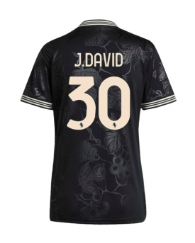 Juventus Jonathan David #30 Maglia Gara Terza Repliche 2025-26 Donna Maniche Corte